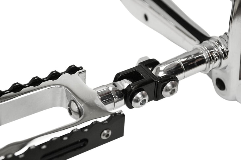 LA Choppers Early-style Foot Peg Mount Adapters Black Front Left Pair #LA-7202-01B