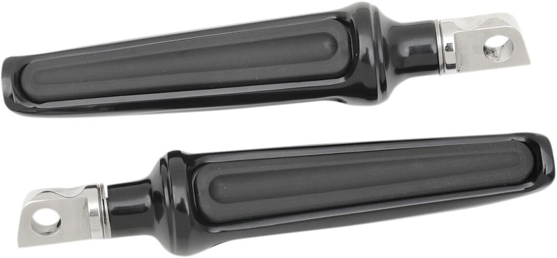 Performance Machine Contour Foot Peg - Rubber Insert, Pair, Rubber - Anodized / Black