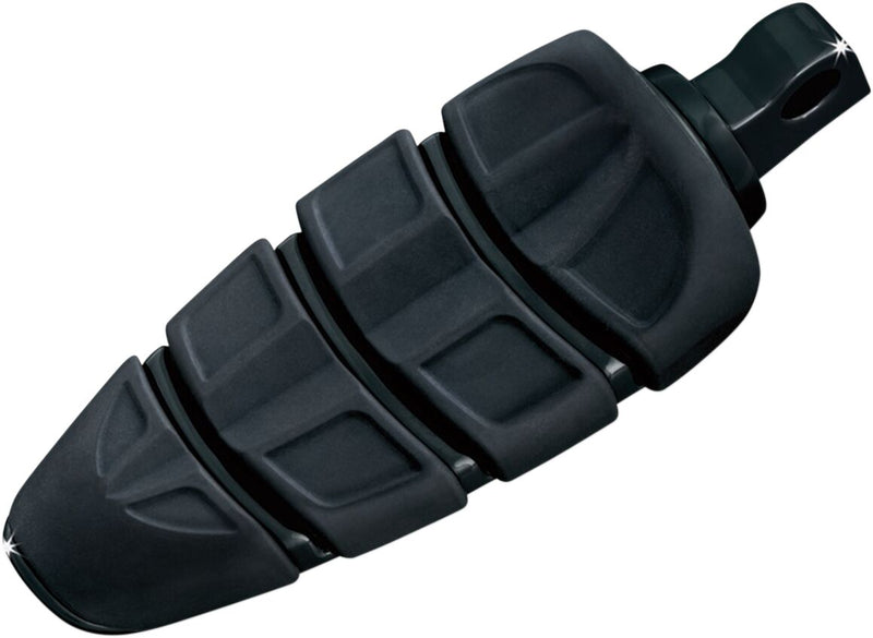 Kuryakyn Kinetic Footpegs With Male Mount Adaptors In Gloss Black #KUR4317