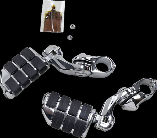 Kuryakyn Tour-Tech Cruise Mounts With Short Arm And Dually ISO-Pegs In Chrome