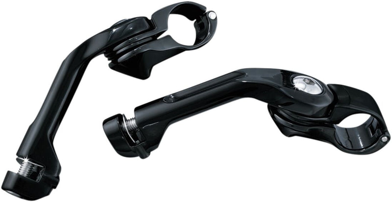 Kuryakyn Tour-Tech Long Arm Cruise Mounts In Gloss Black