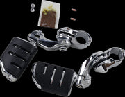 Kuryakyn Tour-Tech Short Arm Cruise Mounts With Trident Dually ISO-Pegs In Chrome