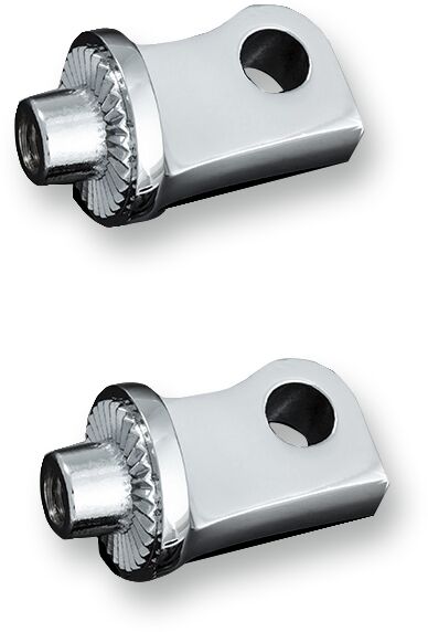 Kuryakyn Front Splined Peg Adaptors For Harley-Davidson Sportster Motorcycles In Chrome (Pair)