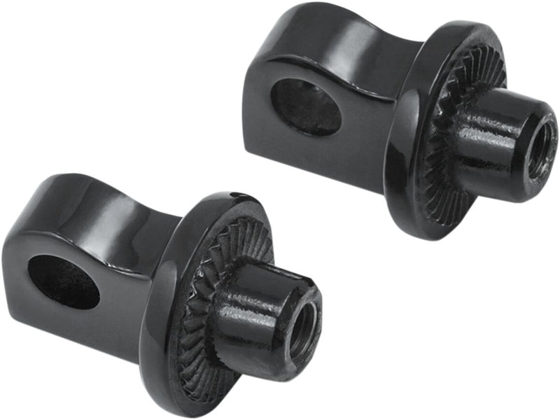 Kuryakyn Splined Peg Adaptors For Various Harley-Davidson Motorcycles (See Fitment List) In Gloss Black