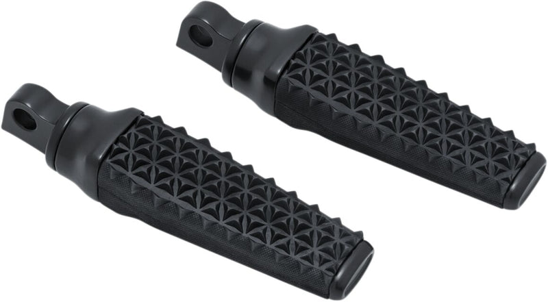 Kuryakyn Thresher Footpegs In Satin Black With Male Mount Adaptors