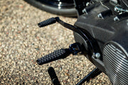 Kuryakyn Thresher Footpegs In Satin Black With Male Mount Adaptors #KUR5953