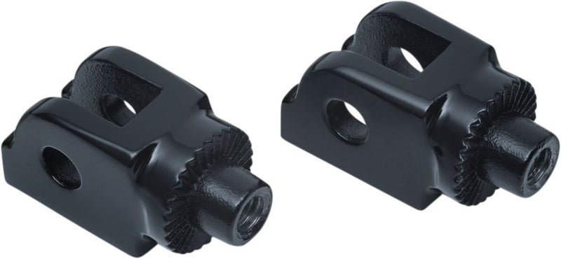 Kuryakyn Splined Rider Male Mount Peg Adaptors For Harley-Davidson Softail 2018-2023 & 2020-2022 LiveWire Motorcycles In Gloss Black #KUR8946