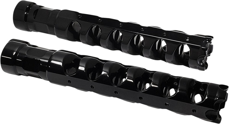 Accutronix Foot Pegs - Muzzle Brake, 6061 T-6 Billet Aluminum, Pair - Anodized / Black