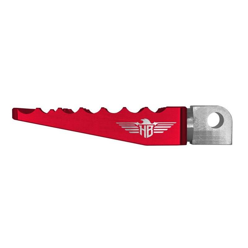 Heinz Bikes MX Driver Footpegs In Red For Harley-Davidson 2018-2025 Softail & 2021-2025 Sportster RH Models