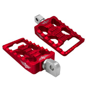 Heinz Bikes MX Driver/Passenger Footpegs In Red For Harley-Davidson 1991-2017 Dyna, 1981-2022 Sportster & 1984-2017 Softail Models