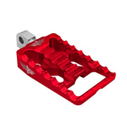 Heinz Bikes MX Driver/Passenger Footpegs In Red For Harley-Davidson 1991-2017 Dyna, 1981-2022 Sportster & 1984-2017 Softail Models