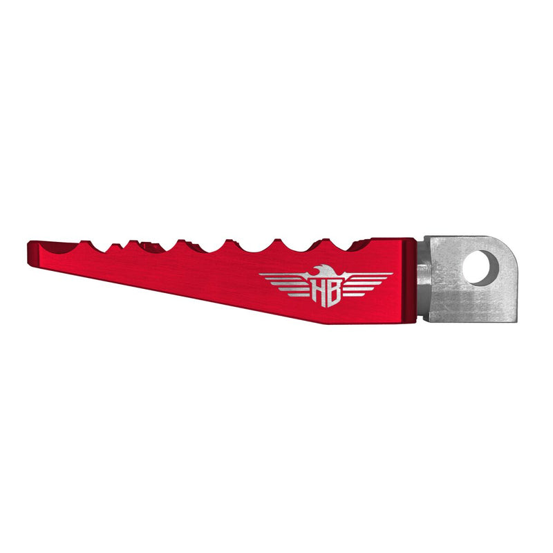 Heinz Bikes MX Driver/Passenger Footpegs In Red For Harley-Davidson 1991-2017 Dyna, 1981-2022 Sportster & 1984-2017 Softail Models