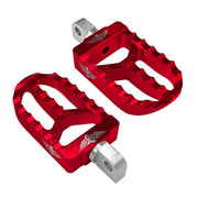 Heinz Bikes MX Driver Footpegs In Red For Harley-Davidson 2018-2025 Softail & 2021-2025 Sportster RH Models