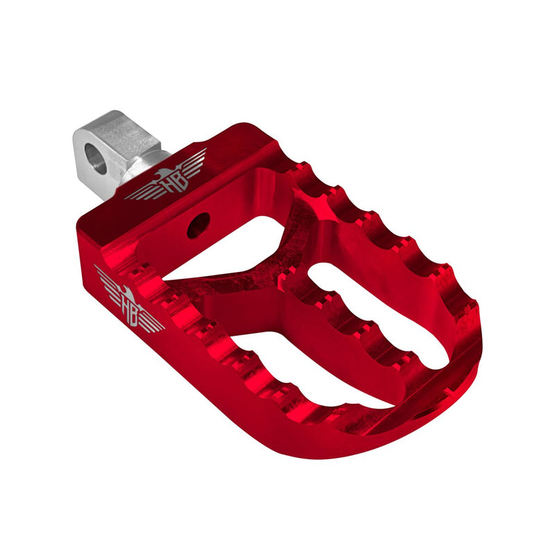 Heinz Bikes MX Driver Footpegs In Red For Harley-Davidson 2018-2025 Softail & 2021-2025 Sportster RH Models