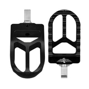 Heinz Bikes MX Passenger Footpegs In Black For Harley-Davidson 2018-2025 Softail & 2021-2025 Sportster RH Models
