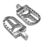 Heinz Bikes MX Passenger Footpegs In Silver For Harley-Davidson 2018-2025 Softail & 2021-2025 Sportster RH Models