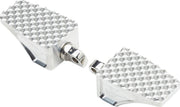 LA Choppers County Line Foot Pegs Raw Silver Front Rear Billet Aluminium Pair
