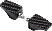 LA Choppers County Line Foot Pegs Anodised Black Front Billet Aluminium Pair #LA-P100-01B