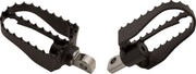 Burly Brand MX Style Footpegs In Black With Male Mounts