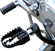Burly Brand MX Style Footpegs In Black With Male Mounts