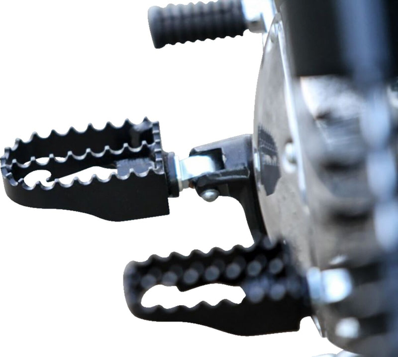 Burly Brand MX Style Footpegs In Black With Male Mounts
