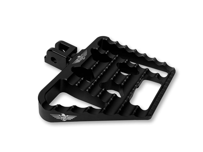 Heinz Bikes Mini-floorboard Footpeg - Pair, Footrest, Billet Aluminum - Black for Harley-Davidson Softail, Dyna & FXR 2018-2025