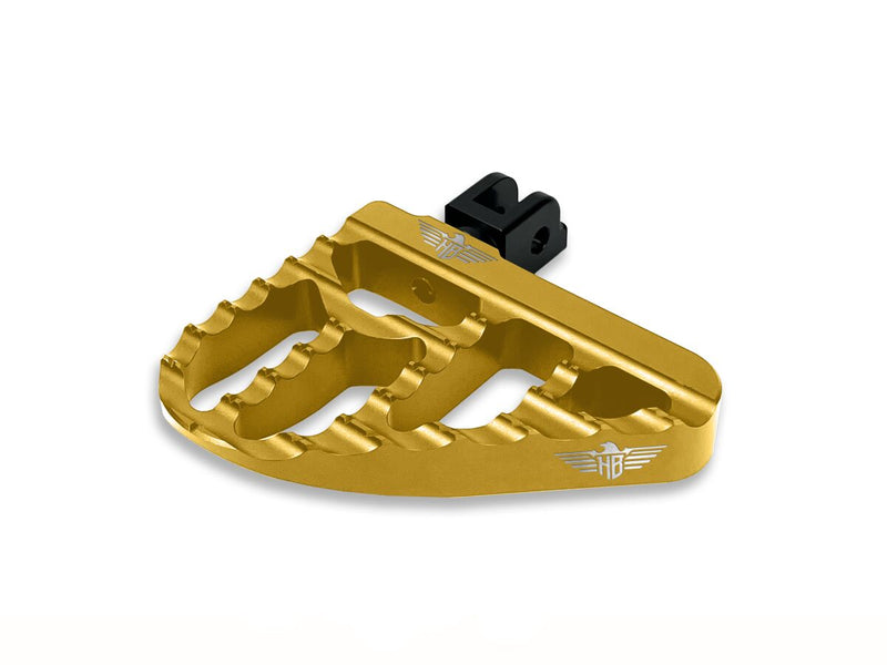 Heinz Bikes Mini-floorboard Footpeg - Billet Aluminum, Pair, Footrest - Gold for Harley-Davidson Softail, Sportster & Dyna 1990-2020