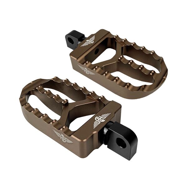 Heinz Bikes Foot Pegs for Harley - Pair, Billet Aluminum, Footrest - Stainless Steel for Harley-Davidson Softail, Dyna & FXR 2018-2025