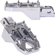Thrashin Supply Co. Aggressor Foot Pegs for 2018-2025 Harley-Davidson Chrome Silver Front 6061 Billet Aluminium Stainless Steel Pair #TSC-2022-3-SF