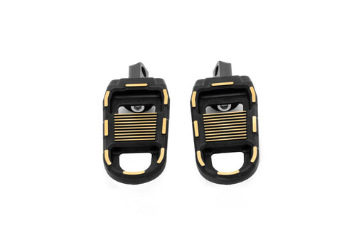 Drag Specialties ADJUSTABLE FOOTPEGS Foot Pegs Gold Black Left Right Folding Aluminium Pair