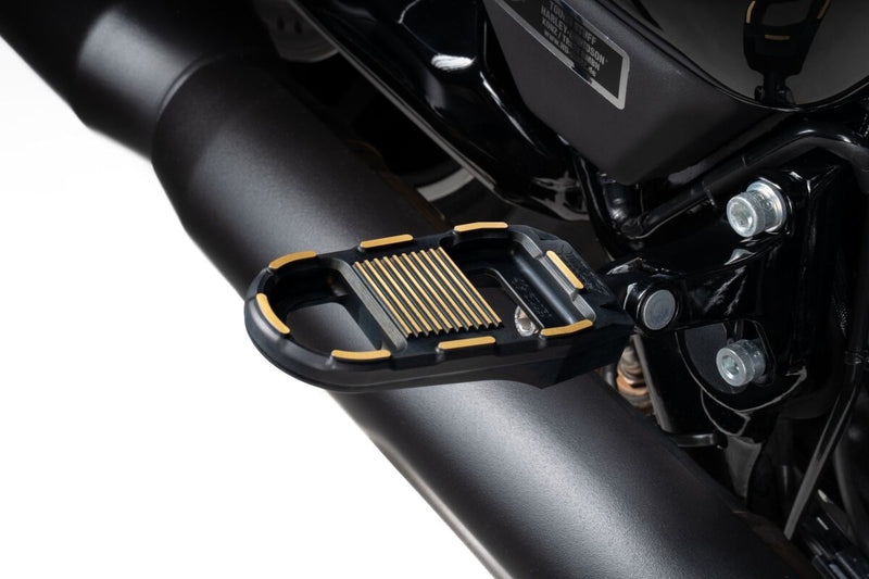 Drag Specialties ADJUSTABLE FOOTPEGS Foot Pegs Gold Black Left Right Folding Aluminium Pair