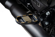 Drag Specialties ADJUSTABLE FOOTPEGS Foot Pegs Gold Black Left Right Folding Aluminium Pair #RGK2-B003-BDG