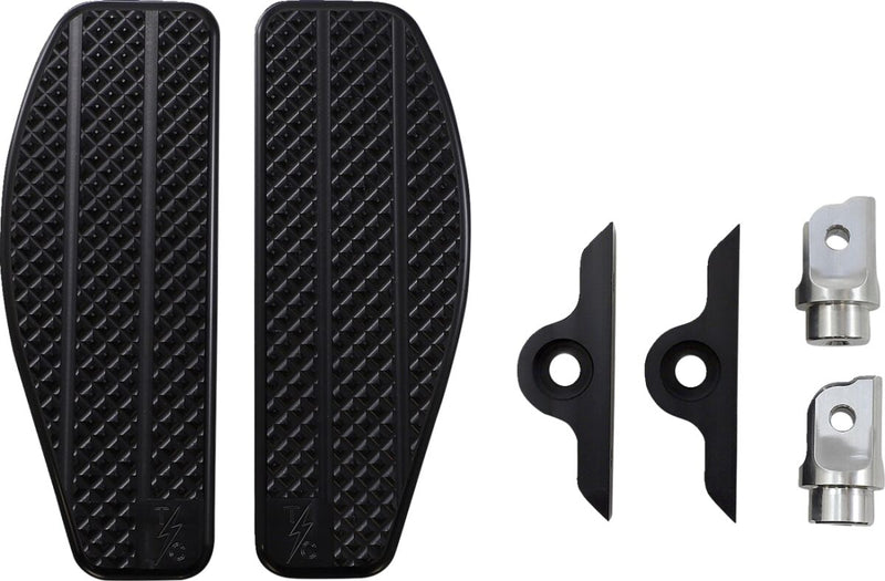 Thrashin' Supply Co. Mini Floorboards - 76 mm (3"), Pair, 6061 T-6 Billet Aluminum /  Stainless Steel for Harley-Davidson Softail, Dyna & FXR 2018-20