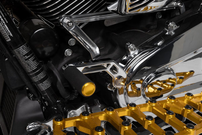 Arlen Ness Gold MX Driver Floorboards for Various Various Harley-Davidson Motorcycles (See Fitment List)