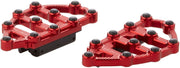 Arlen Ness Red MX Passenger Floorboards for Various Various Harley-Davidson Motorcycles (See Fitment List) #06-898