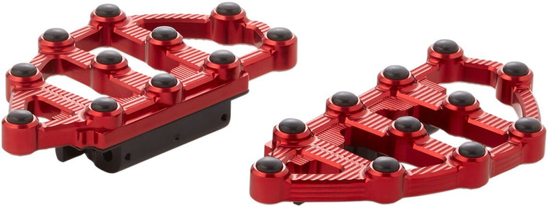 Arlen Ness Red MX Passenger Floorboards for Various Various Harley-Davidson Motorcycles (See Fitment List) #06-898