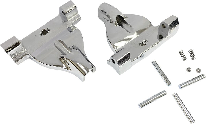 Drag Specialties Passenger Floorboard Mount - Pair - Chrome for Harley-Davidson Softail & FXR 2018-2023
