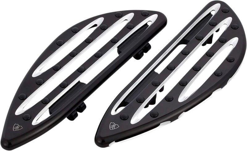 Arlen Ness Black Adjustable Driver Deep Cut Floorboards for 2018-2020 Harley-Davidson Softail Motorcycles