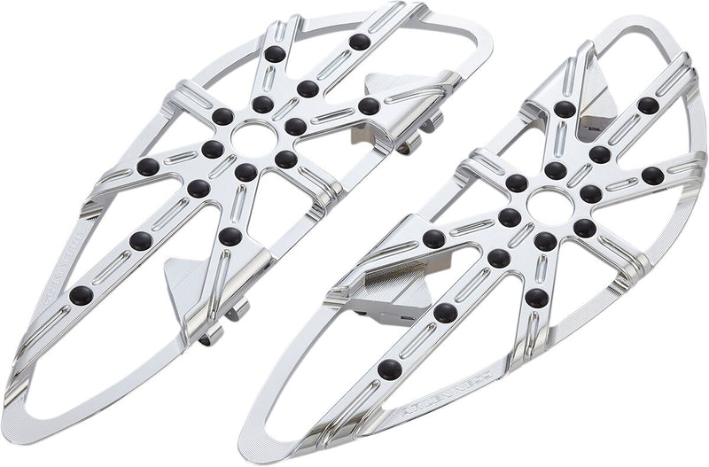 Arlen Ness Chrome 10 Gauge Adjustable Driver Floorboards for 2018-2026 Harley-Davidson Softail Motorcycles
