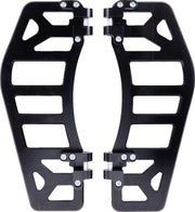 Thrashin Supply Co. Aggressor Floorboards for 1972-2025 Harley-Davidson Anodised Black 6061 Billet Aluminium Stainless Steel Pair #TSC-2219-1
