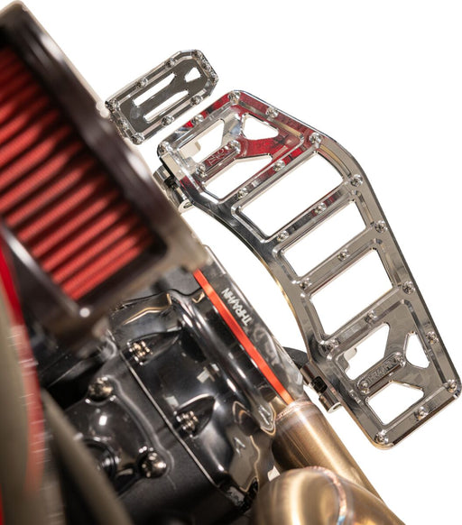 Thrashin Supply Co. Aggressor Floorboards for 1972-2025 Harley-Davidson Chrome Silver 6061 Billet Aluminium Stainless Steel Pair