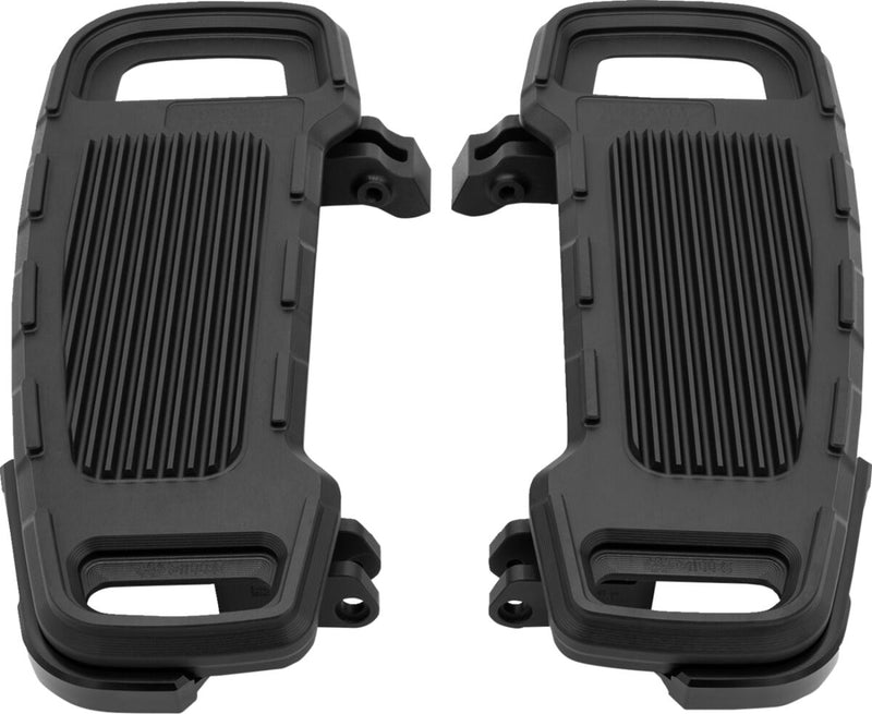 Drag Specialties Adjustable Floorboards Designed by Gilles for 2017-2025 Harley-Davidson Black 6061 T-6 Aluminium Pair #FB-B002-BD