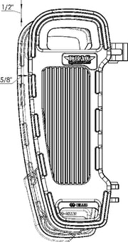 Drag Specialties Adjustable Floorboards Designed by Gilles for 2017-2025 Harley-Davidson Black 6061 T-6 Aluminium Pair