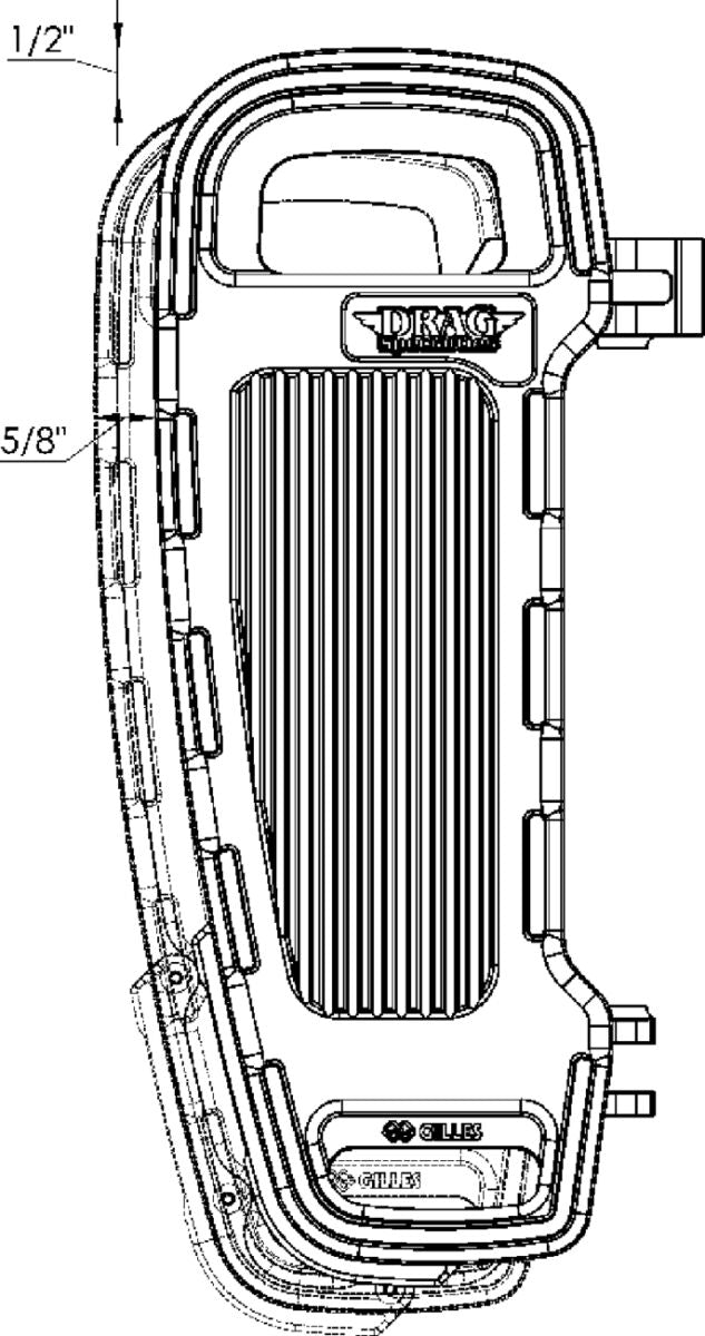 Drag Specialties Adjustable Floorboards Designed by Gilles for 2017-2025 Harley-Davidson Black 6061 T-6 Aluminium Pair