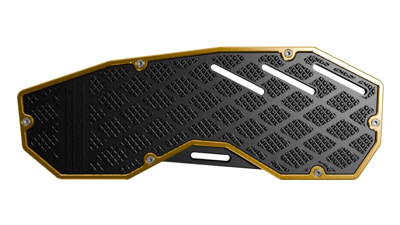 Heinz Bikes Performance Floorboards for 1980-2025 Harley-Davidson Gold Black Bolt-On 6061 Billet Aluminium Pair #HB-PFB-G