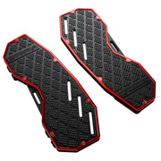 Heinz Bikes Performance Floorboards for 1980-2025 Harley-Davidson Red Black Bolt-On 6061 Billet Aluminium Pair #HB-PFB-R