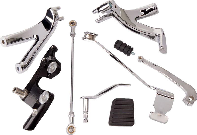 Drag Specialties Forward Control Kit - +19 cm (7-1/2") Forward - Chrome for Harley-Davidson Softail, Dyna & FXR 2018-2026