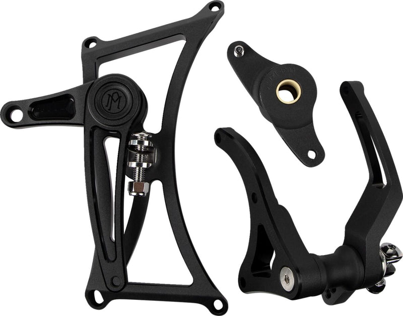 Performance Machine Mid Controls - Each, 6061 T-6 Aluminum - Black for Harley-Davidson Touring 2009-2013