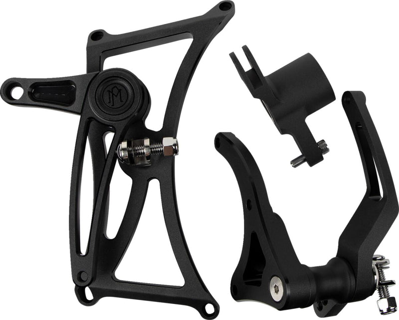 Performance Machine Mid Controls - 6061 T-6 Aluminum, Each - Black for Harley-Davidson Touring 2014-2016