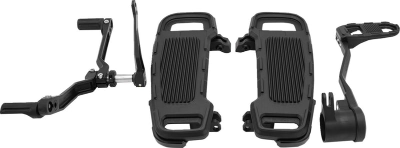 Drag Specialties Floorboard Kit Designed by Gilles for 2017-2025 Harley-Davidson Black Aluminium Each